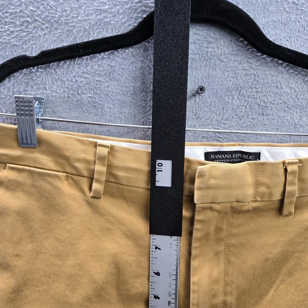 Banana Republic Men Pants 34X34 Tan Chino Twill Emerson Straight‎ Fit Button